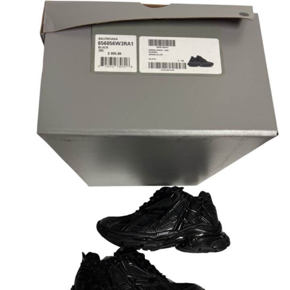 Balenciaga Runner Track Sneakers Low Black Size 9 - Picture 10 of 11